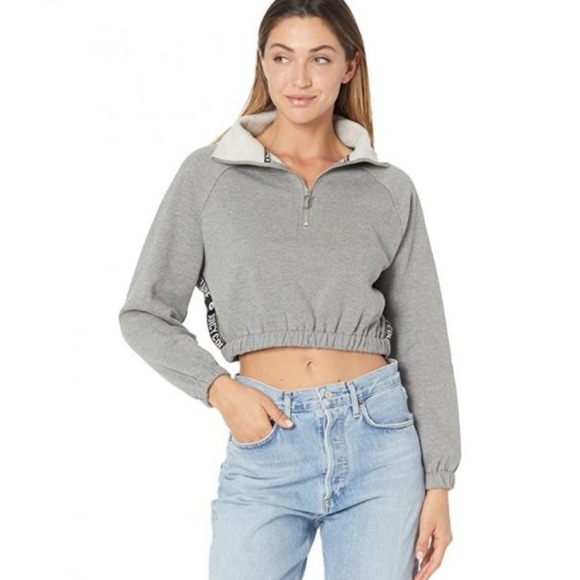 JUICY COUTURE | Heather grey half zip cropped sweater - Picture 3 of 14